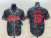 Men's San Francisco 49ers #19 Deebo Samuel Grey Camo With Patch Cool Base Stitched Baseball Jersey,baseball caps,new era cap wholesale,wholesale hats